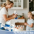 Dammyty Robot Toy for Kids, Intelligent Electronic Walking Dancing Singing Robot Toys with 360° Spinning and Lights for Boys Girls, Blue
