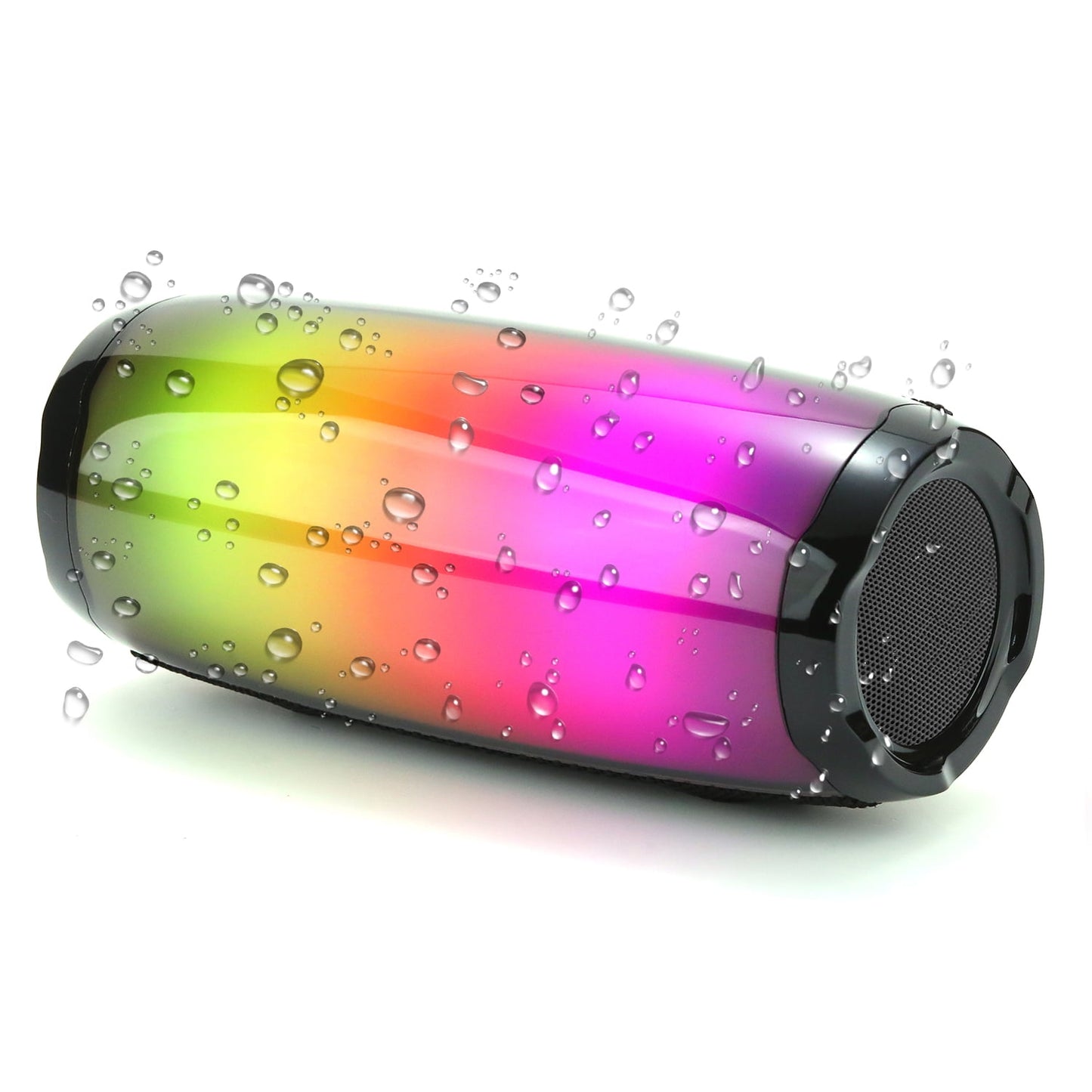 Dammyty Portable Bluetooth Speaker, IP67 Waterproof Wireless Speaker with Loud Stereo Sound, Deep Bass, Bluetooth 5.3, TWS Pairing，Colorful LED Lights , 8H Playtime for Home, Outdoor, Party