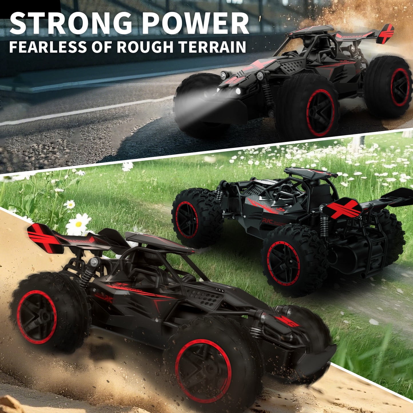 Dammyty Remote Control Car, 1:18 High Speed RC Cars for Kids, Racing Toys for Boys & Girls