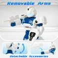 Dammyty Robot Toy for Kids, Intelligent Electronic Walking Dancing Singing Robot Toys with 360° Spinning and Lights for Boys Girls, Blue
