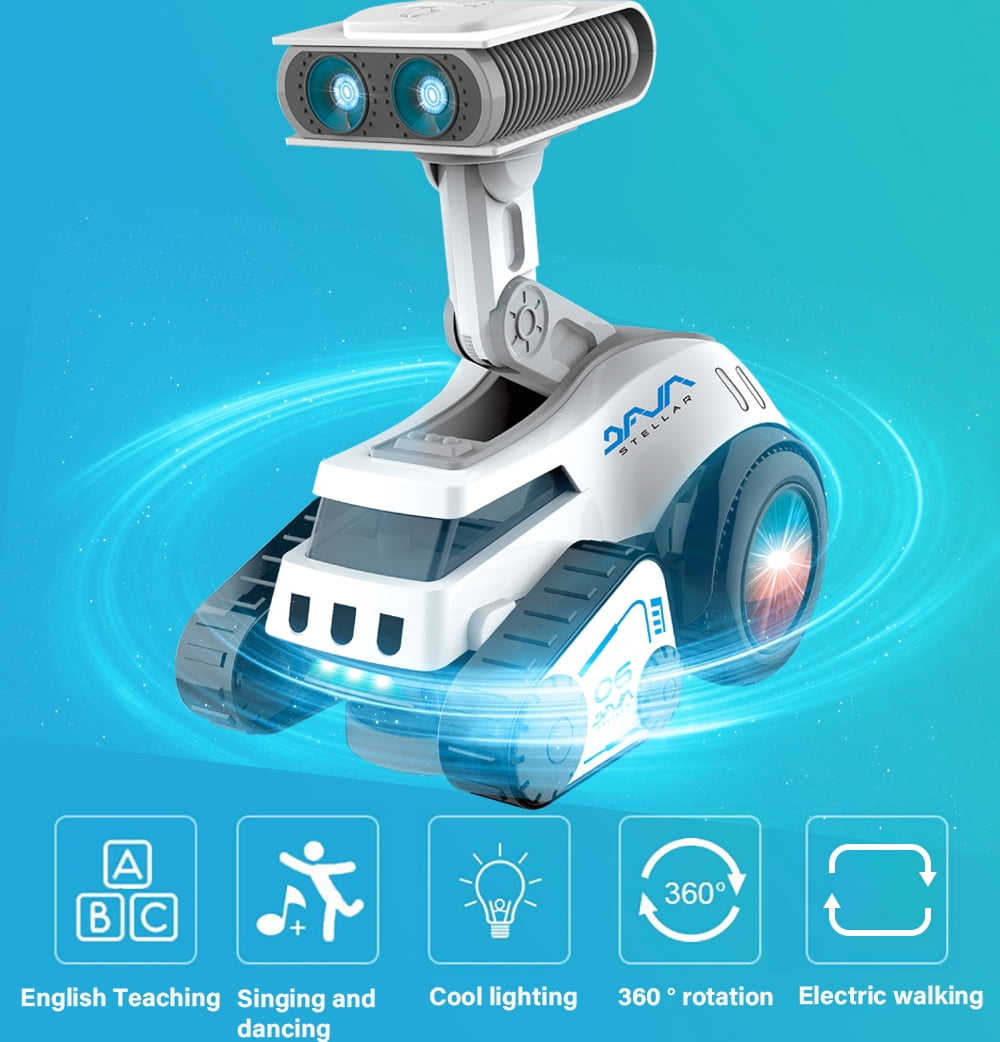 Dammyty Robot Toy For Kids, Smart Electronic Dancing Robot Toys with Music and Light Up Eyes, Adjustable Volume, Toddler Toys Gift for Boys Girls