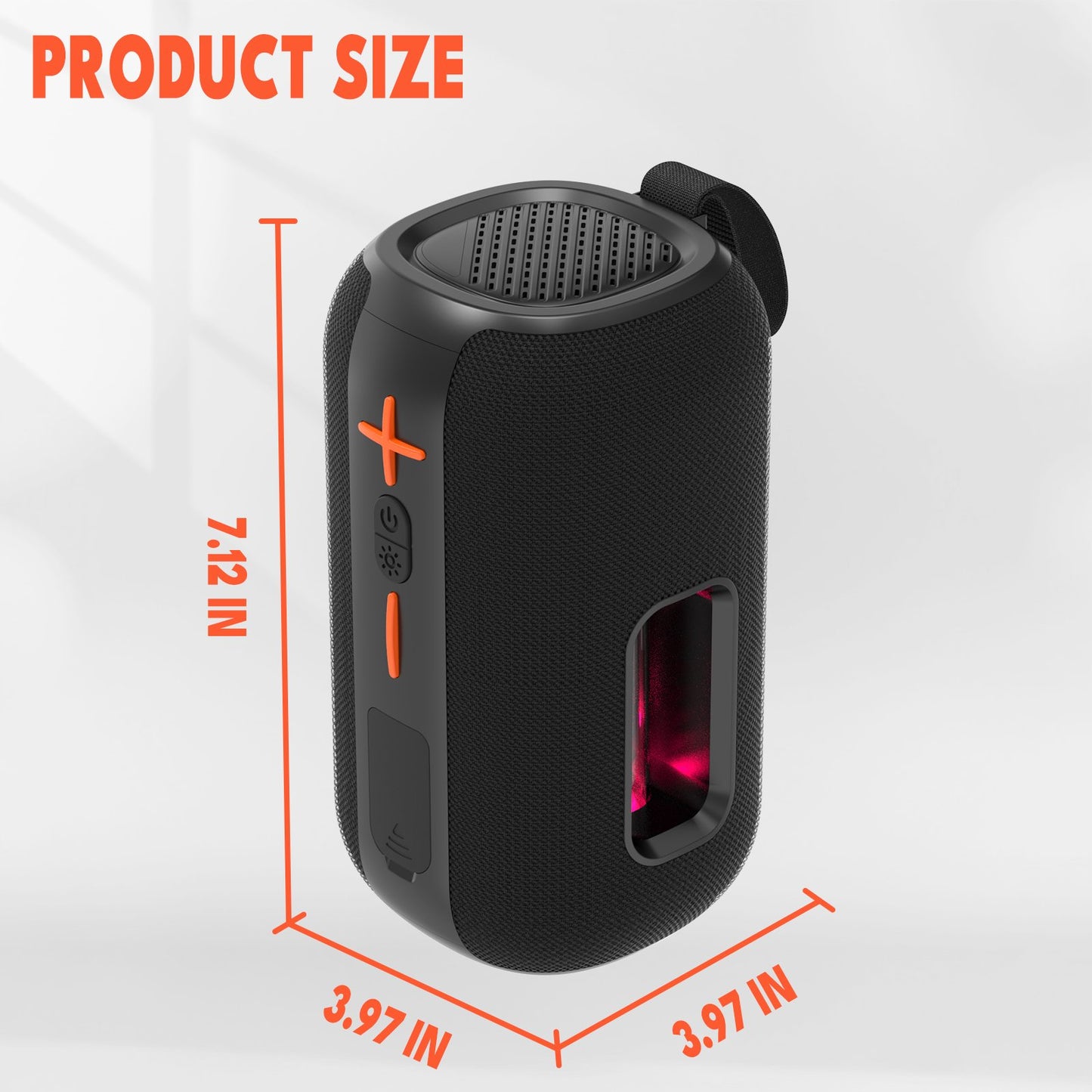 Dammyty Portable Bluetooth Speaker, IP67 Waterproof Speaker with Loud Sound, Deep Bass, Wireless Stereo Pairing, Bluetooth 5.3, for Home/Outdoor/Party/Beach