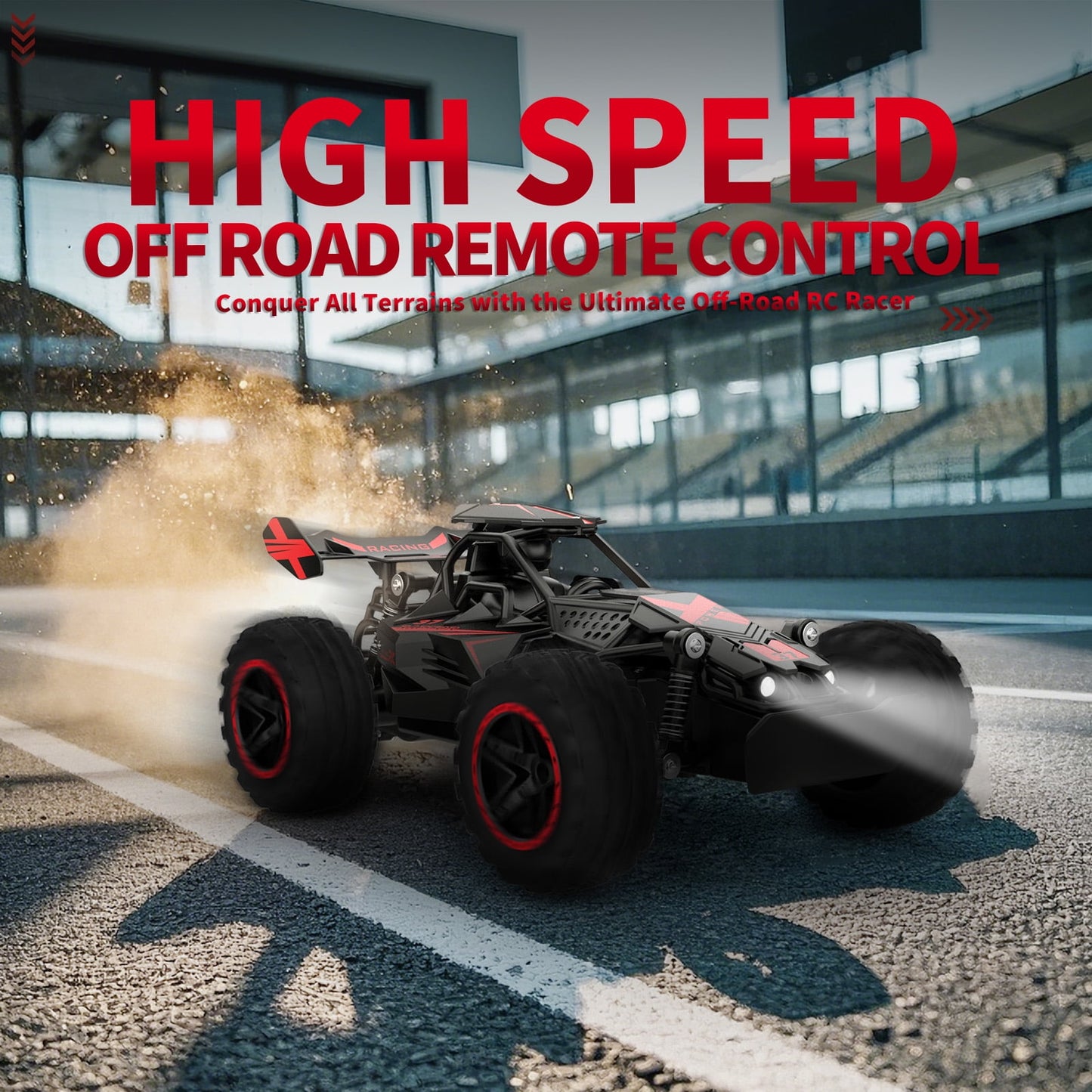 Dammyty Remote Control Car, 1:18 High Speed RC Cars for Kids, Racing Toys for Boys & Girls