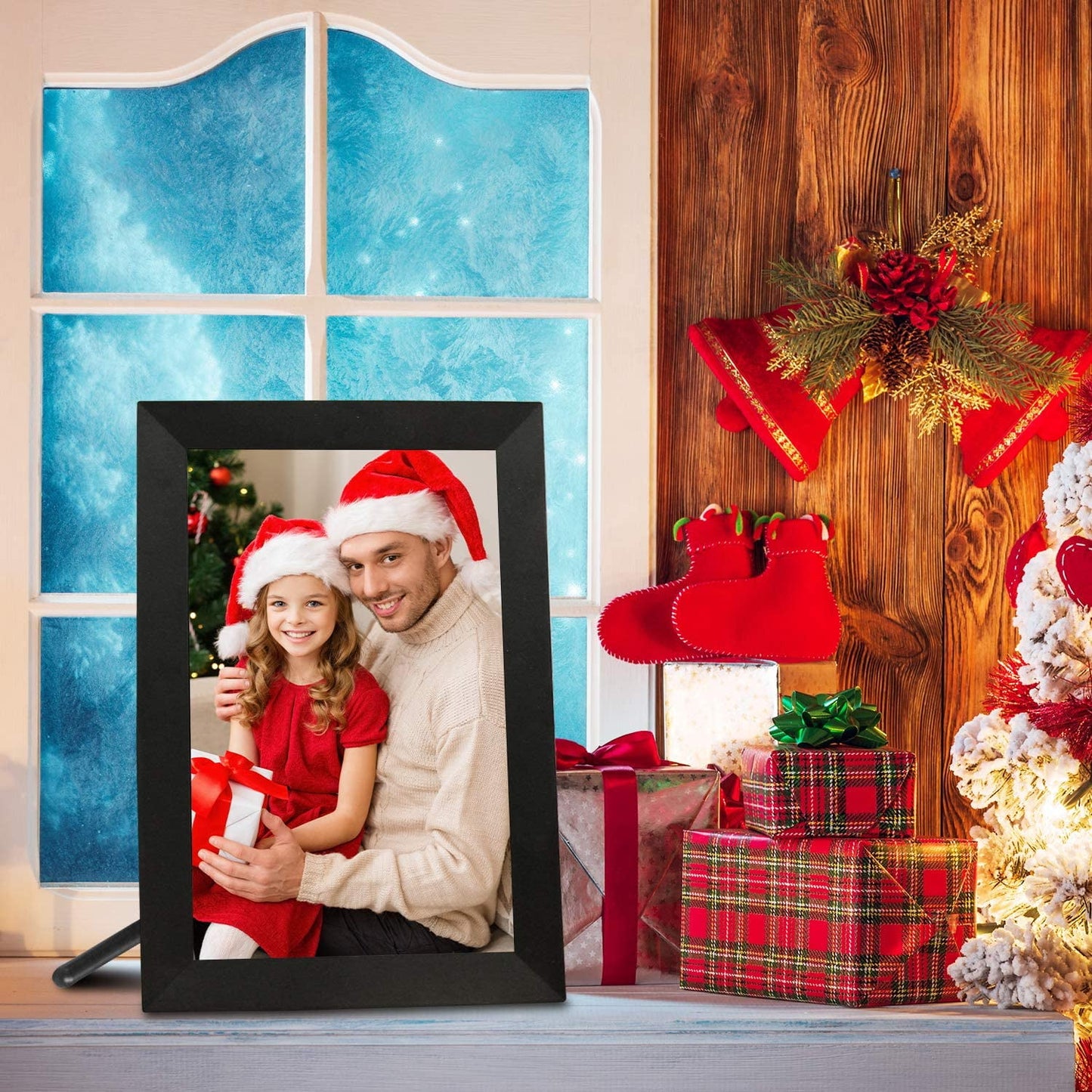 Dammyty 10.1" WiFi Digital Picture Frame,Smart Digital Photo Frame with 1280x800 HD IPS Touch Screen ,Electronic Piture frame share photo/video anytime, anywhere via Frameo App