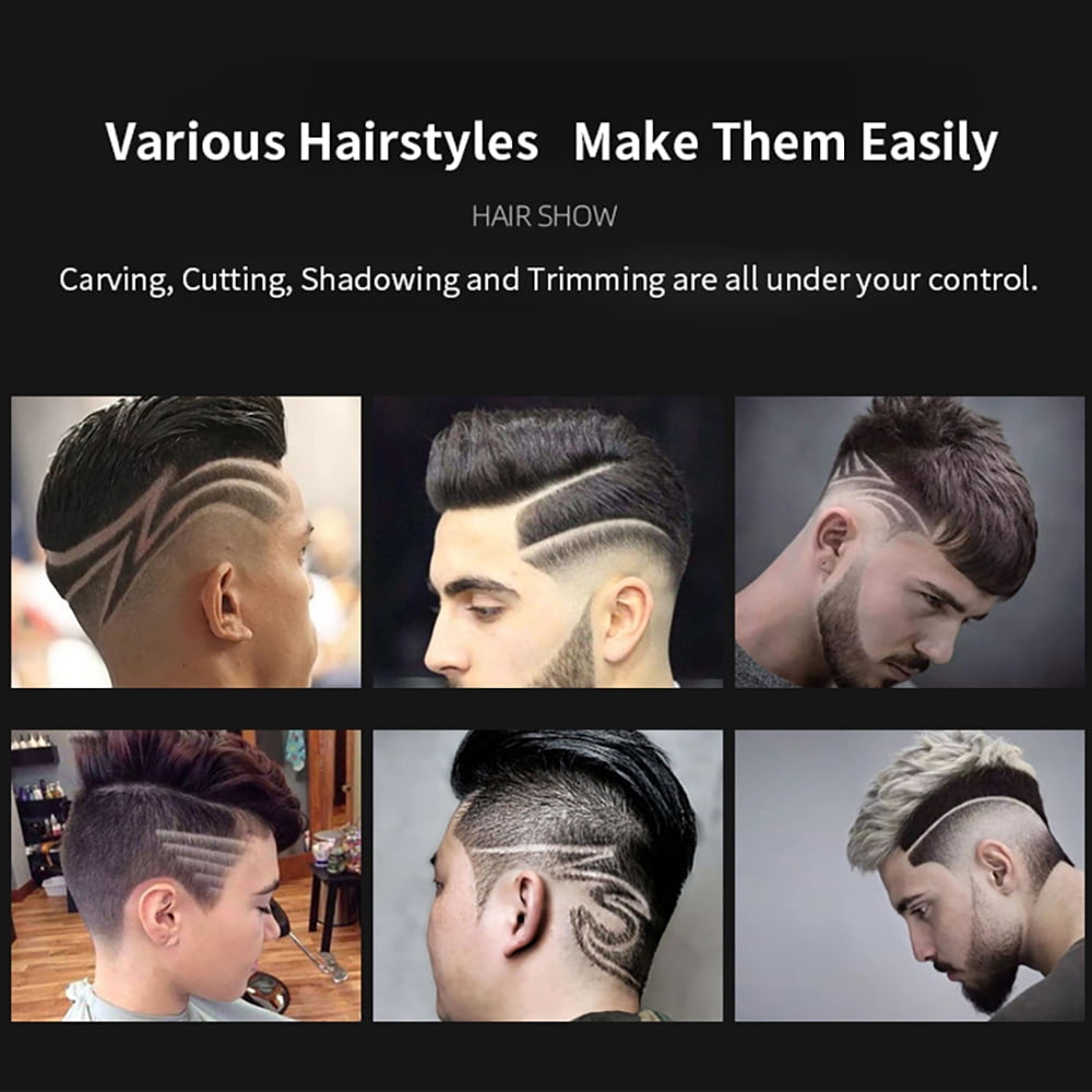 Dammyty Hair Clippers Beard Trimmer for Men,Electric Cordless Rechargeable Grooming Hair Cutting Kits T-Blade Blade Shaver with 4 Guide Combs Cutting Kits for Family Use Home Daily Use Barbers(Gold)