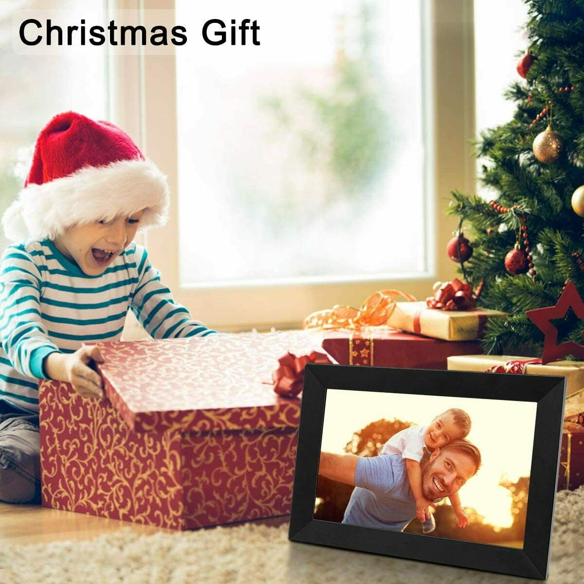 Dammyty 10.1" WiFi Digital Picture Frame,Smart Digital Photo Frame with 1280x800 HD IPS Touch Screen ,Electronic Piture frame share photo/video anytime, anywhere via Frameo App