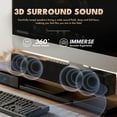Dammyty Sound Bar for TV, 3D Surround Sound System TV Sound Bar, 60W Soundbar with Built-in Subwoofer, 2.1 ch Home Theater TV Speakers, HDMI-ARC, Bluetooth, COX, AUX