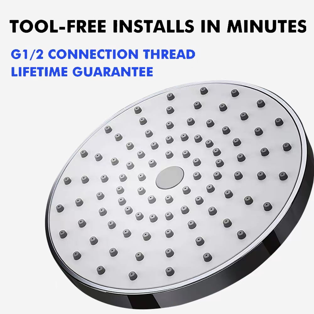 Dammyty High Pressure Rain Shower Head,Luxury Modern Look,6 Inch 1-min Installation