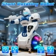 Dammyty Robot Toy for Kids, Intelligent Electronic Walking Dancing Singing Robot Toys with 360° Spinning and Lights for Boys Girls, Blue