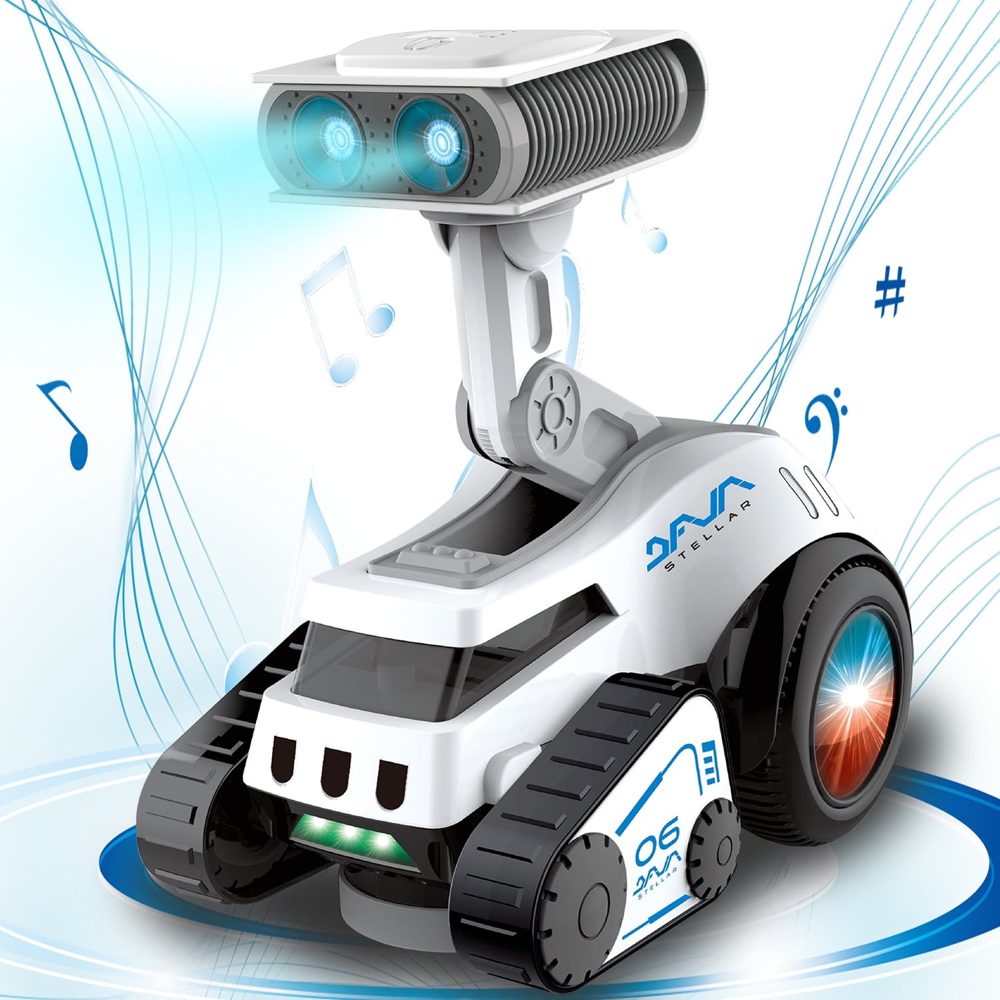 Dammyty Robot Toy For Kids, Smart Electronic Dancing Robot Toys with Music and Light Up Eyes, Adjustable Volume, Toddler Toys Gift for Boys Girls