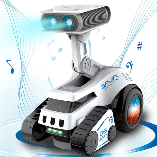 Dammyty Robot Toy For Kids, Smart Electronic Dancing Robot Toys with Music and Light Up Eyes, Adjustable Volume, Toddler Toys Gift for Boys Girls