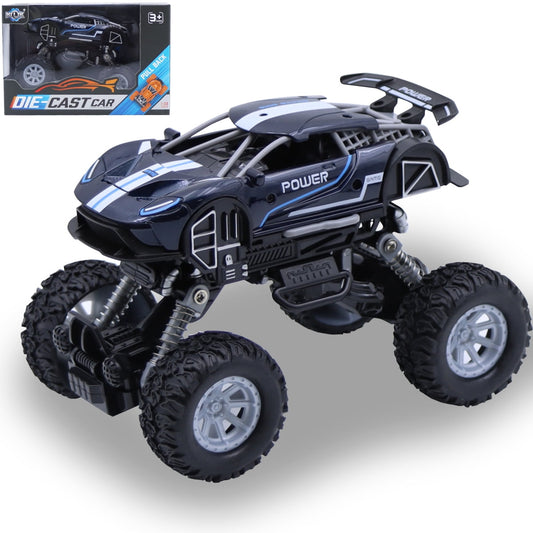 Dammyty Friction Powered Car Toys 4 Wheels Pull Back Cars with Light and Music for Toddlers Kids Boys Girls Birthday