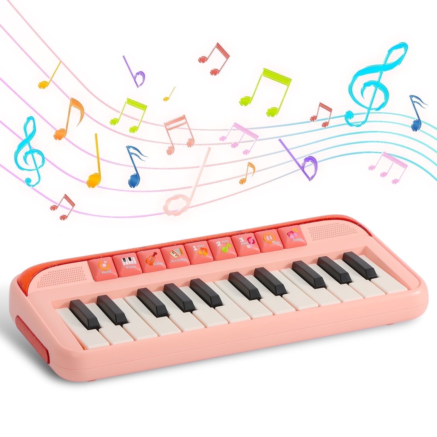 Dammyty Piano for Kids 24 Keys Piano Toys for Girl Toddlers Ideal Birthday Gifts for 1 2 3 4 Year Old Girls Toys Educational Keyboard Musical Instrument Toys