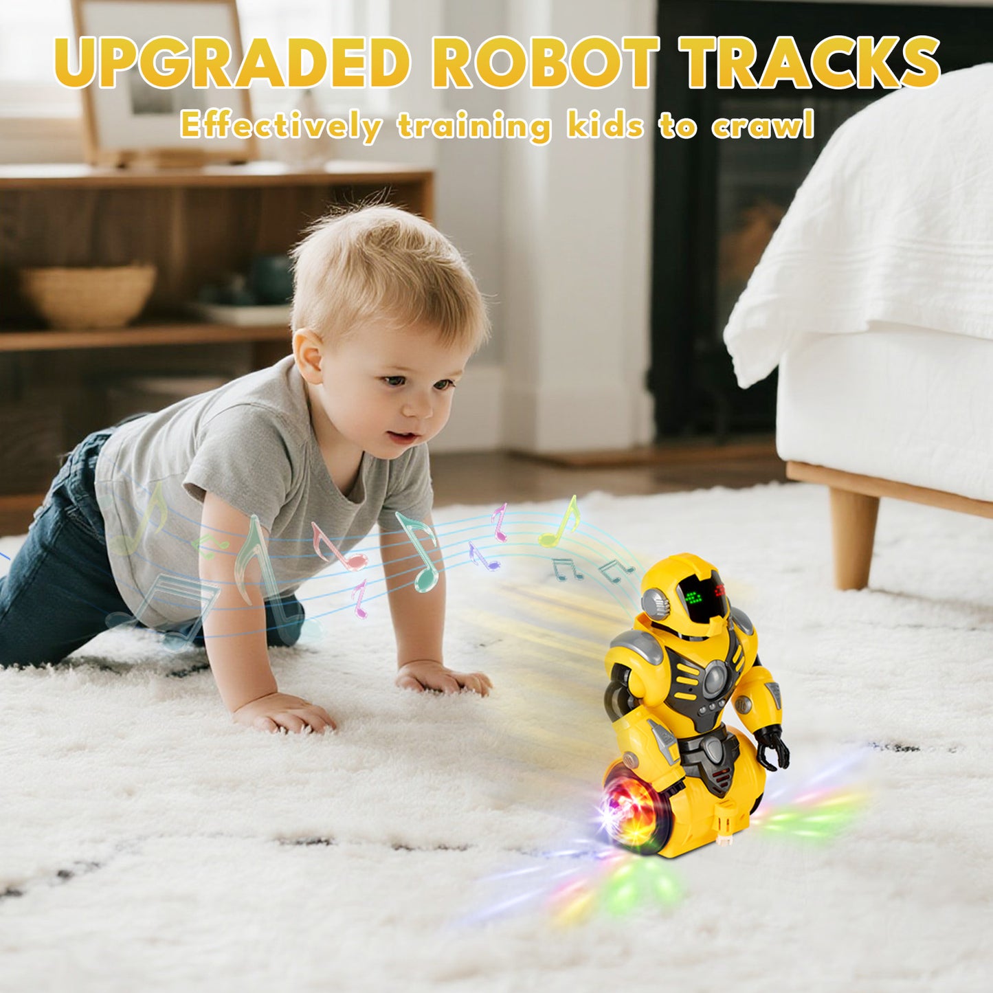 Dammyty Robot Toy for Kids, Intelligent Electronic Walking Dancing Singing Robot Toys with 360° Spinning and Lights for Boys Girls