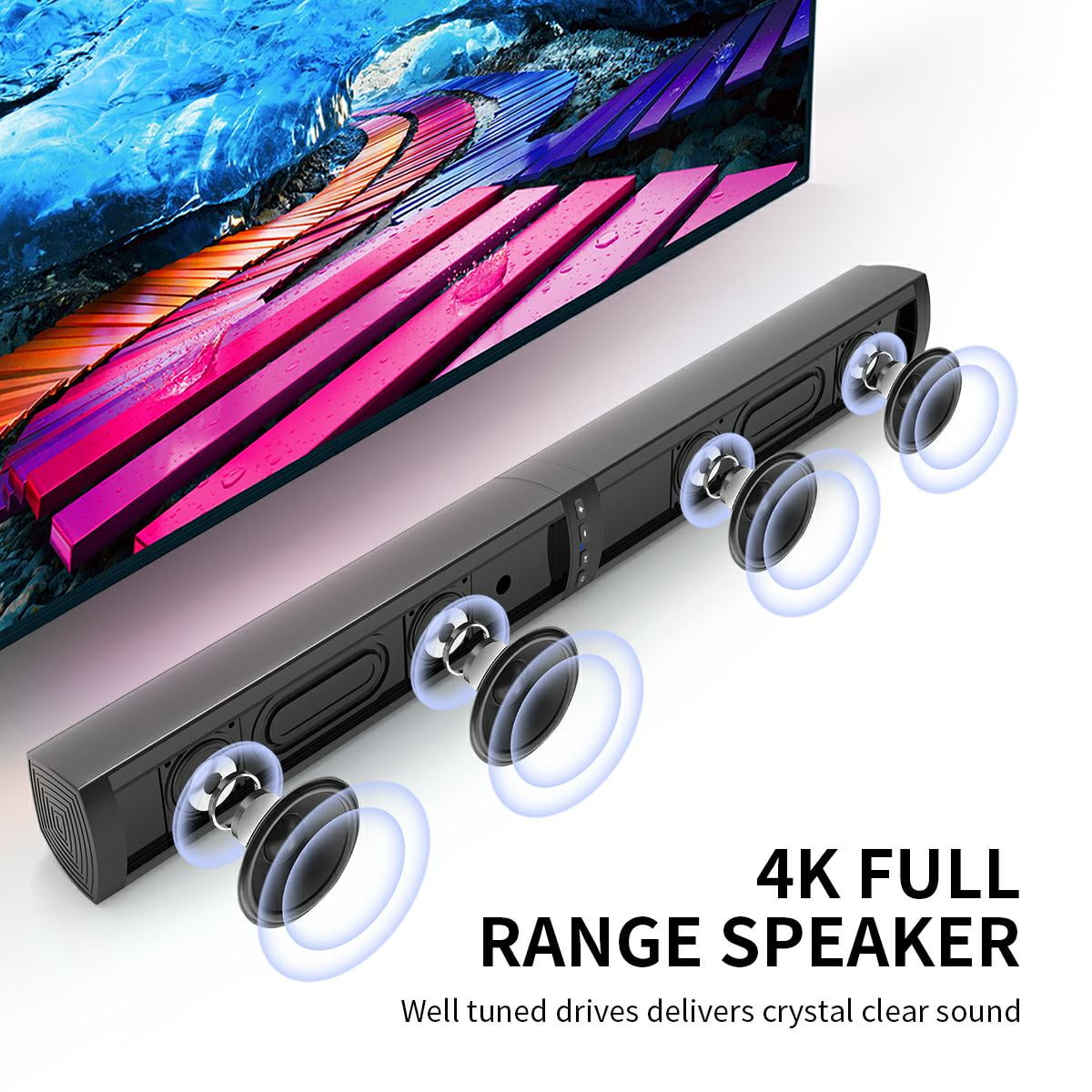 Dammyty TV Sound Bar, Sound Bars for Smart TV - Bluetooth 2.0 Channel Home Audio Sound Bars - Surround Sound Bars with AUX/RCA Connection Soundbar for TV