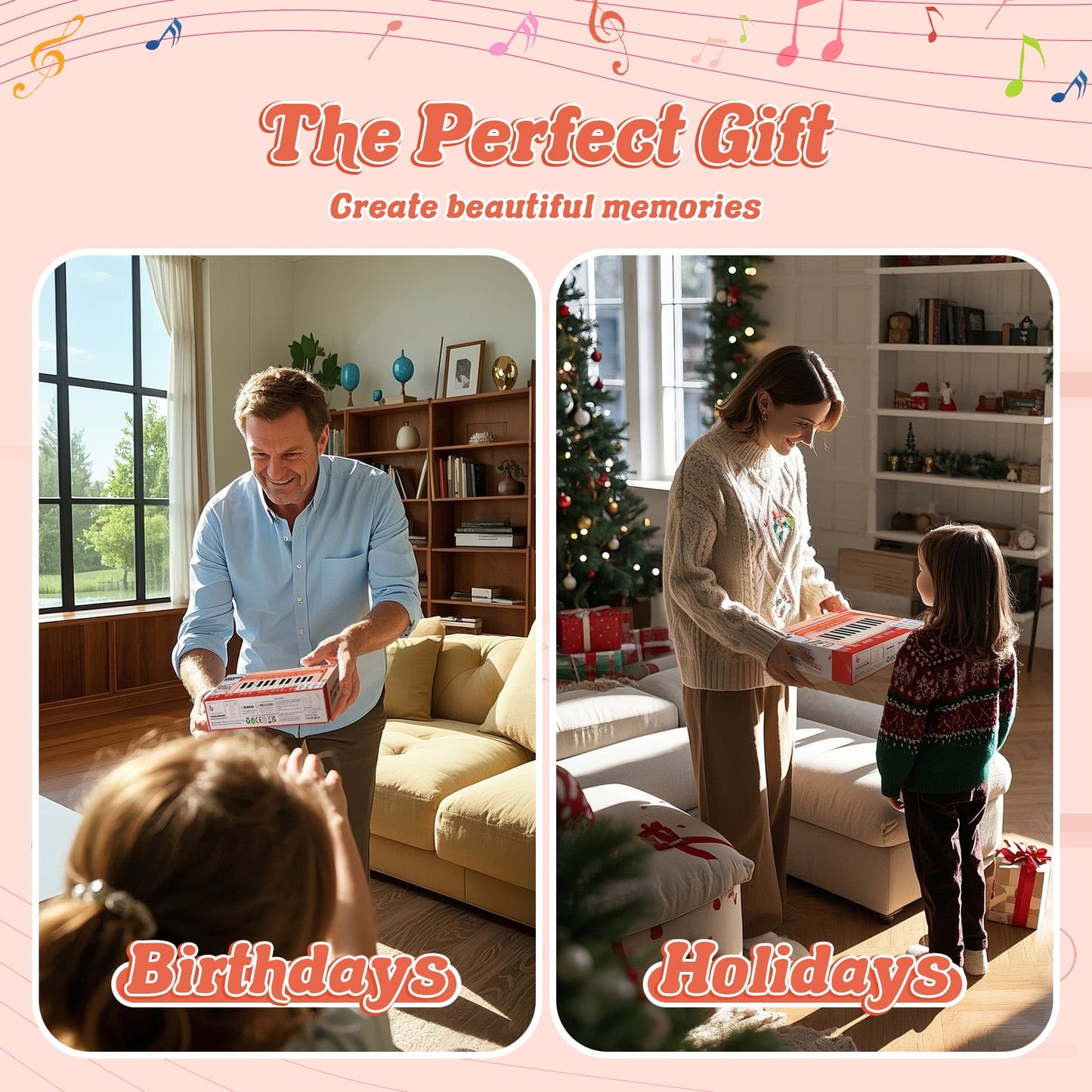 Dammyty Piano for Kids 24 Keys Piano Toys for Girl Toddlers Ideal Birthday Gifts for 1 2 3 4 Year Old Girls Toys Educational Keyboard Musical Instrument Toys