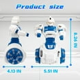 Dammyty Robot Toy for Kids, Intelligent Electronic Walking Dancing Singing Robot Toys with 360° Spinning and Lights for Boys Girls, Blue