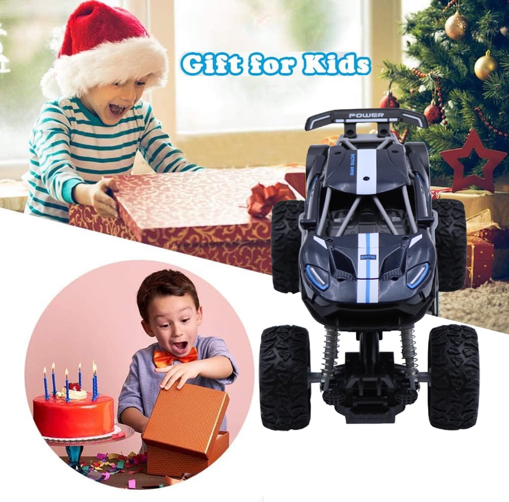 Dammyty Friction Powered Car Toys 4 Wheels Pull Back Cars with Light and Music for Toddlers Kids Boys Girls Birthday