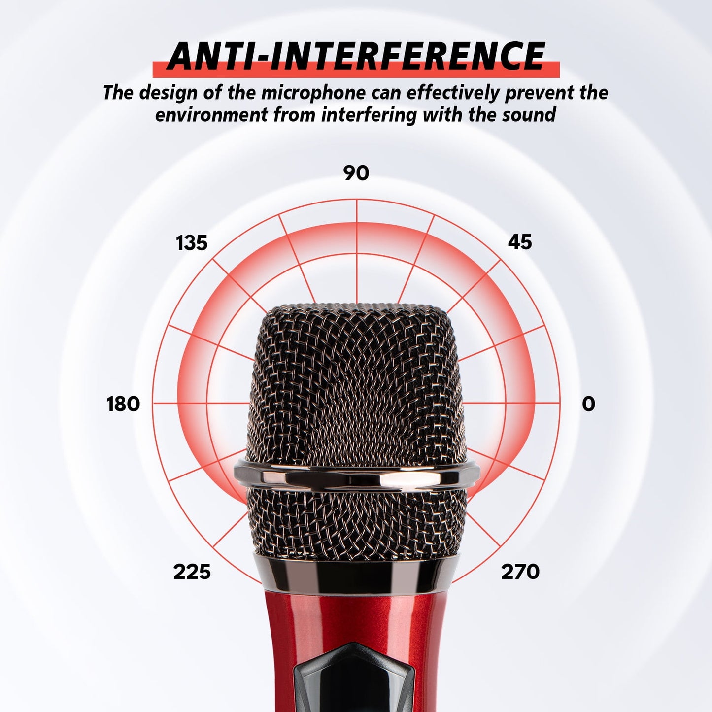 Dammyty Dual Wireless Microphone Rechargeable Handheld Dynamic Microphone for Karaoke Singing, Party, Wedding
